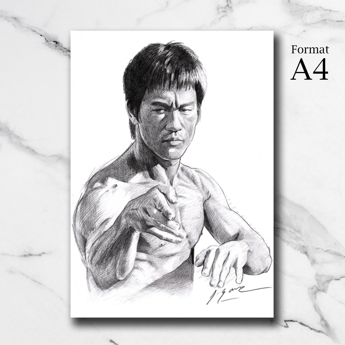 Bruce Lee - Dessin original