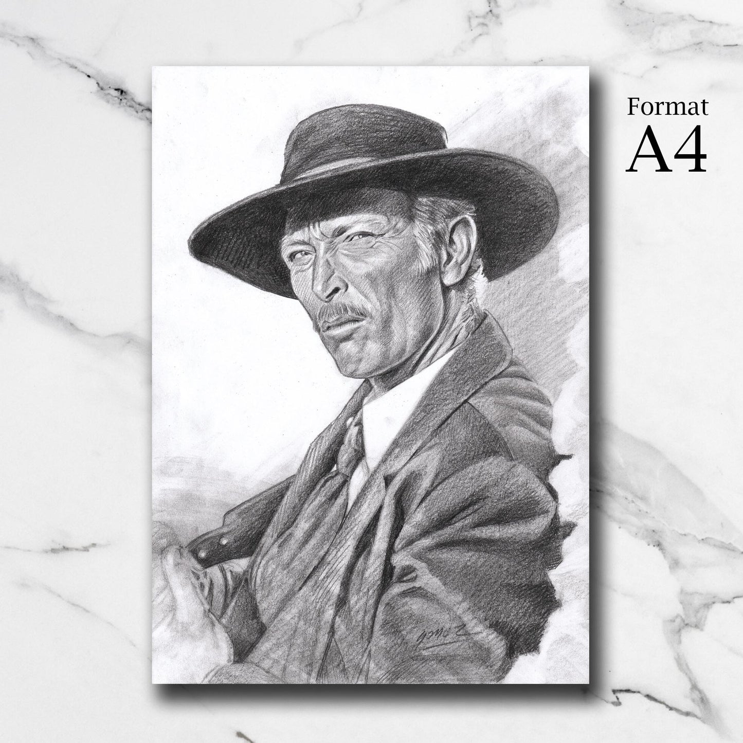 Lee Van Cleef - Dessin original