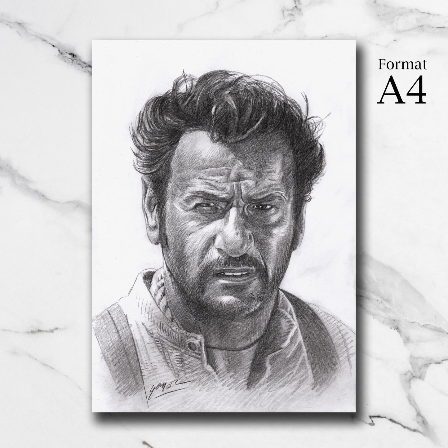 Dessin original - Eli Wallach (Le Bon, la Brute et le Truand)