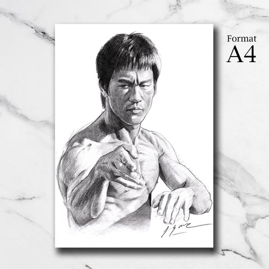 Bruce Lee - Dessin original