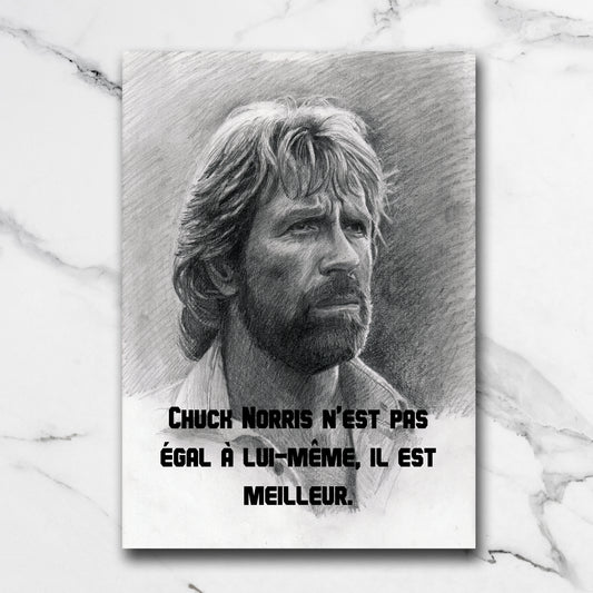 Print Chuck Norris – "Il n'est pas égal à lui-même."