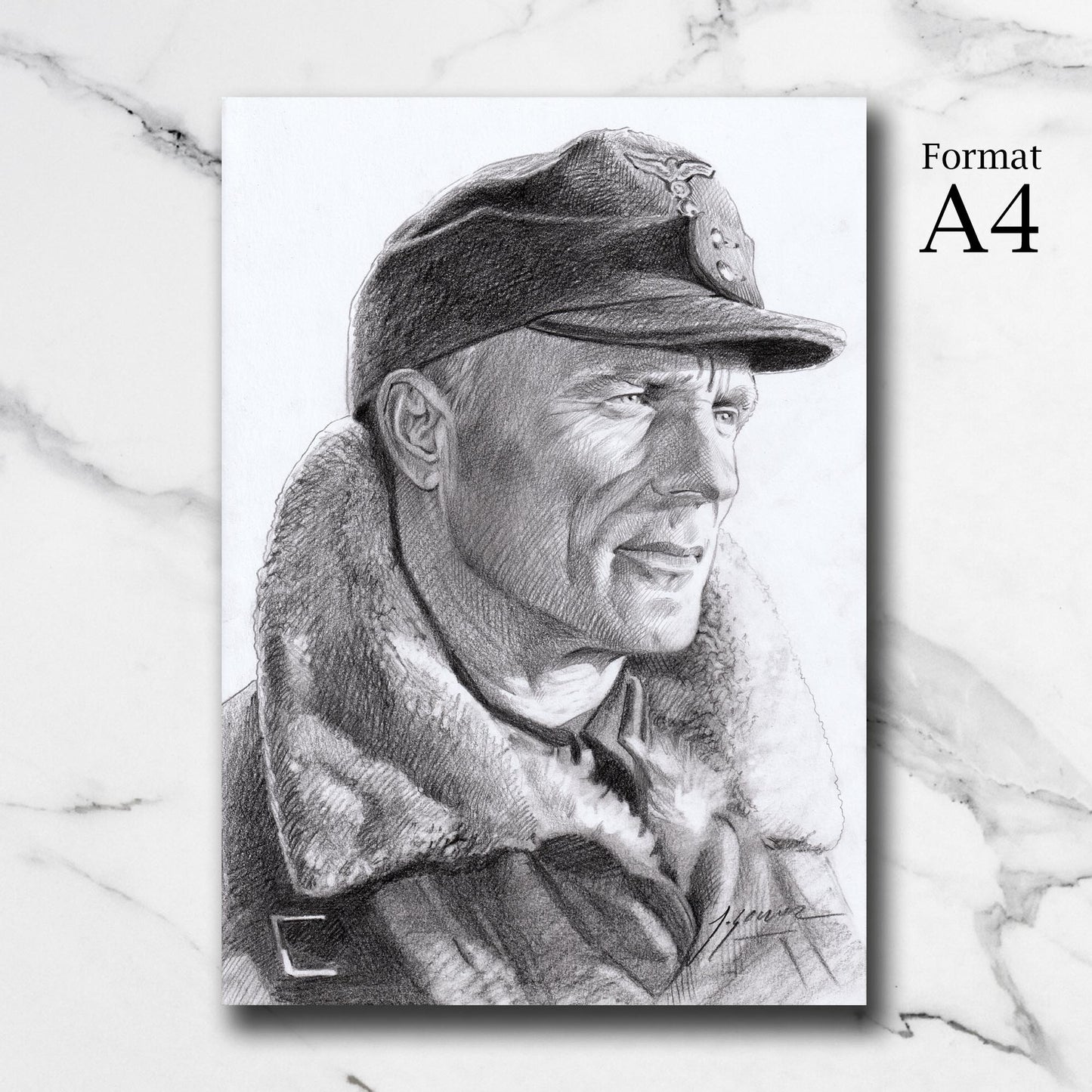 Dessin Original – Major Erwin König (Stalingrad)