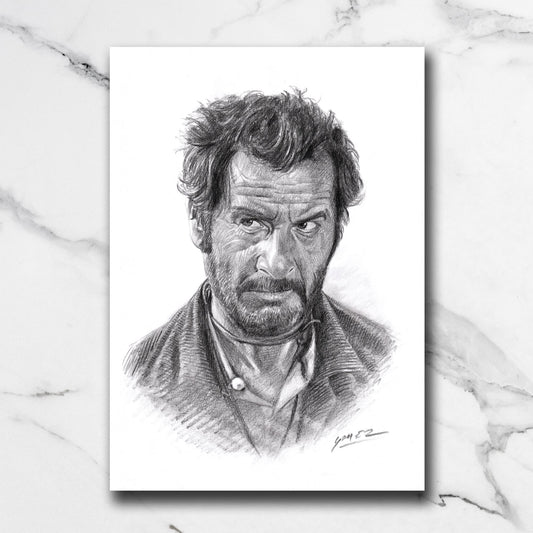 Dessin original - Eli Wallach (Le Bon, la Brute et le Truand)