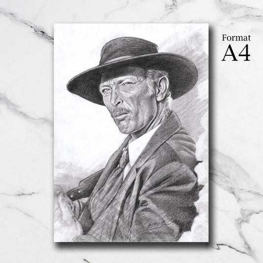 Lee Van Cleef - Dessin original